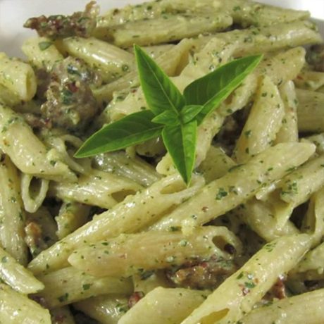 PENNE WITH CREAMY PESTO